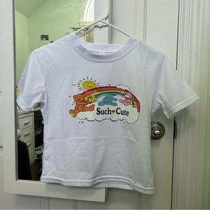 Yesstyle Rainbow Carebear Y2k Crop Top T Shirt